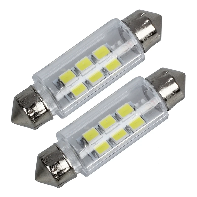 

2 шт., светодиодная лампа для салона автомобиля, 12 В, 38 мм