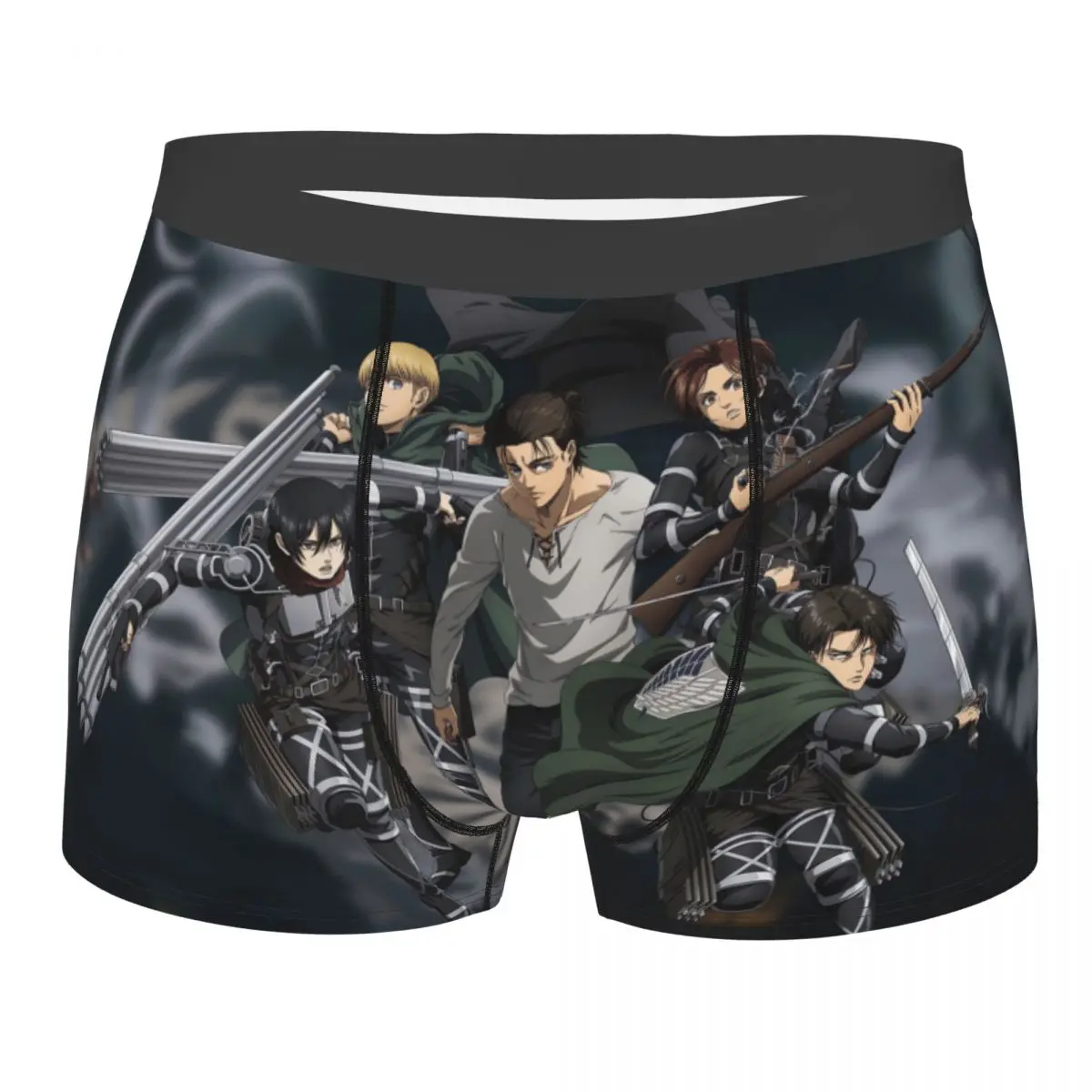 

Attack On Titan Man Underwear Attack on Titan Anime Boxer Briefs Shorts Panties Hot Breathable Underpants for Male Plus Size