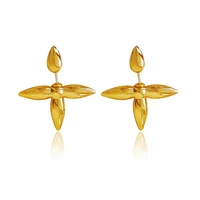 stylish cross korean stud earrings jewelry for women 2021 spike piercing woman earring accessories bijouterie female gift s925