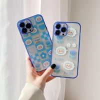 ins cute cartoon sheep flowers phone cases for iphone 13 12 11 pro max xr xs max x 2022 lady girl anti drop soft silicone shell