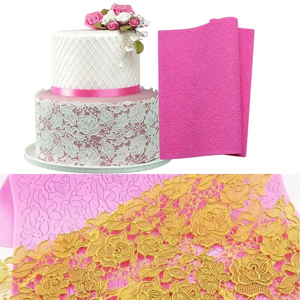 

Цветочный узор, силиконовая искусственная помадка, кружевной коврик, форма для украшения тортов, выпечка, стандартная Свадебная посуда для выпечки