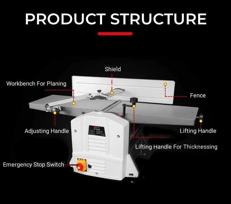 Новое поступление 2023 года FS-9015 6 дюймов строгальный станок многофункциональный
