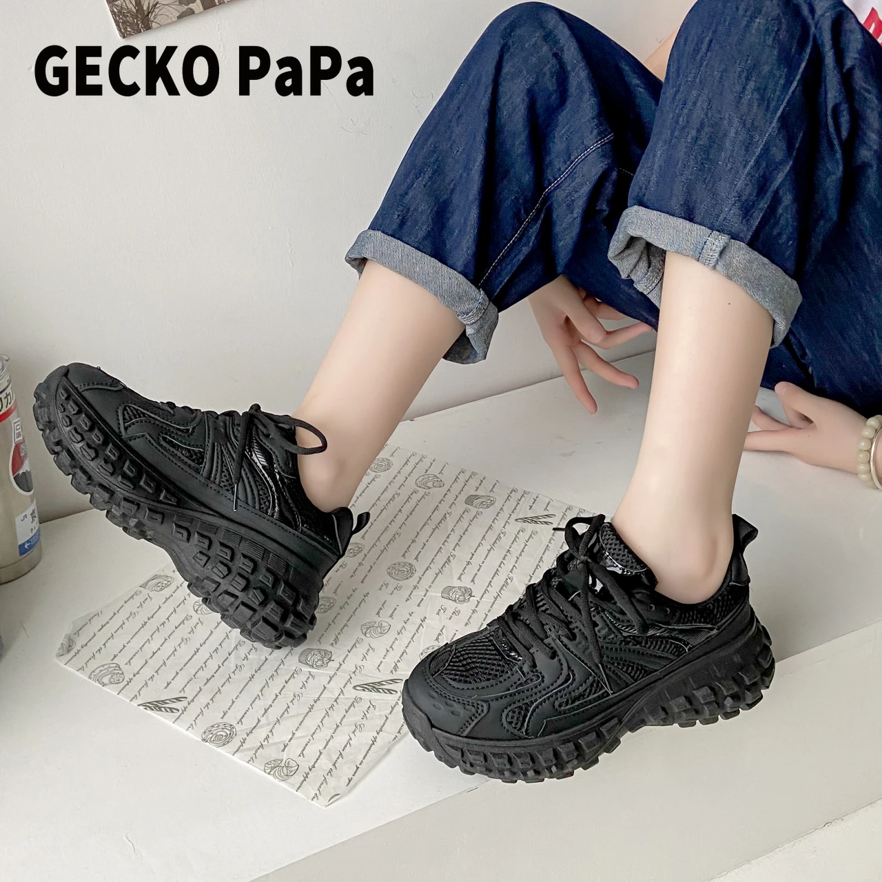 

Women Shoes 2022 Summer Breathable Mesh Lace Up Ladies Platform Sneakers Fashion New Female Jogging Casual Shoes Zapatos Mujer