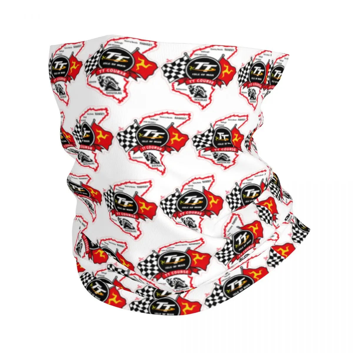 

Motorcycle Sports Isle Of Man TT Races Bandana Winter Neck Warmer Women Windproof Wrap Face Scarf for Hiking Gaiter Headband