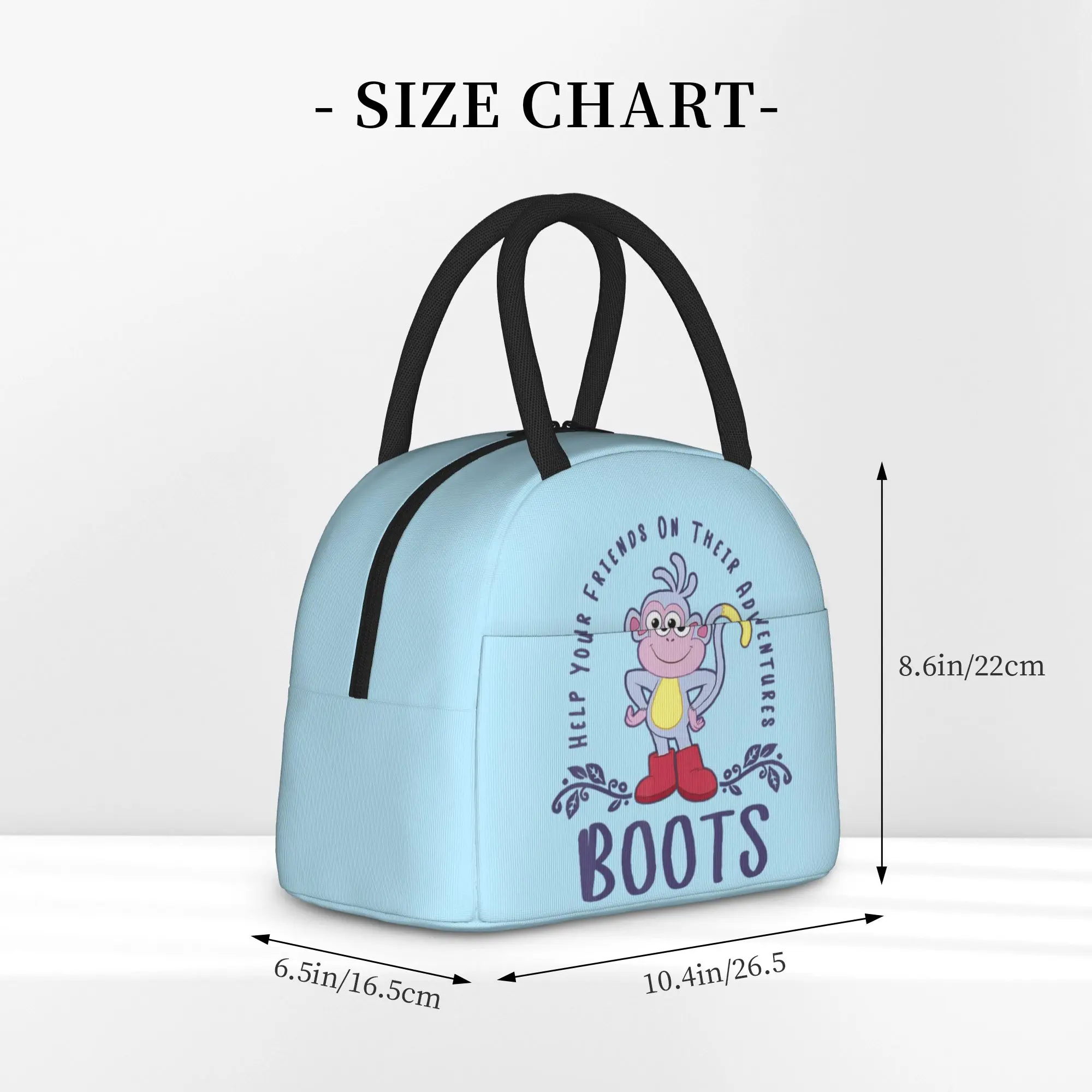 Фото Сумка-холодильник D-Doras Boots Help Your Friends, многоразовая, для обедов, портативная, контейнер для еды, сумка-тоут, бенто-бокс №3