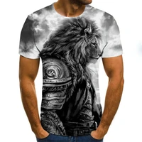 fashion men t shirt cool lion 3d printed tshirt punk tops funny animal graphics tshirt casual streetwear male clothing blouses