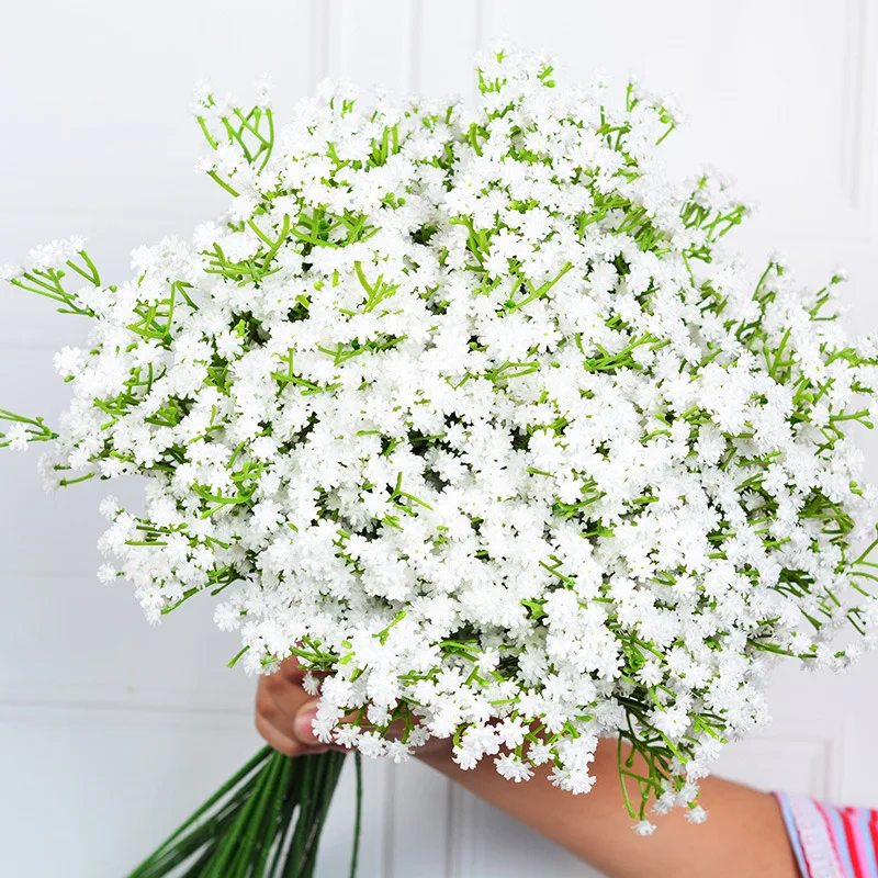 

Yannew Babys Breath Artificial Flowers for Decoration Real Touch Fake Silk Gypsophila Flower Wedding Floral Arrangements Decor