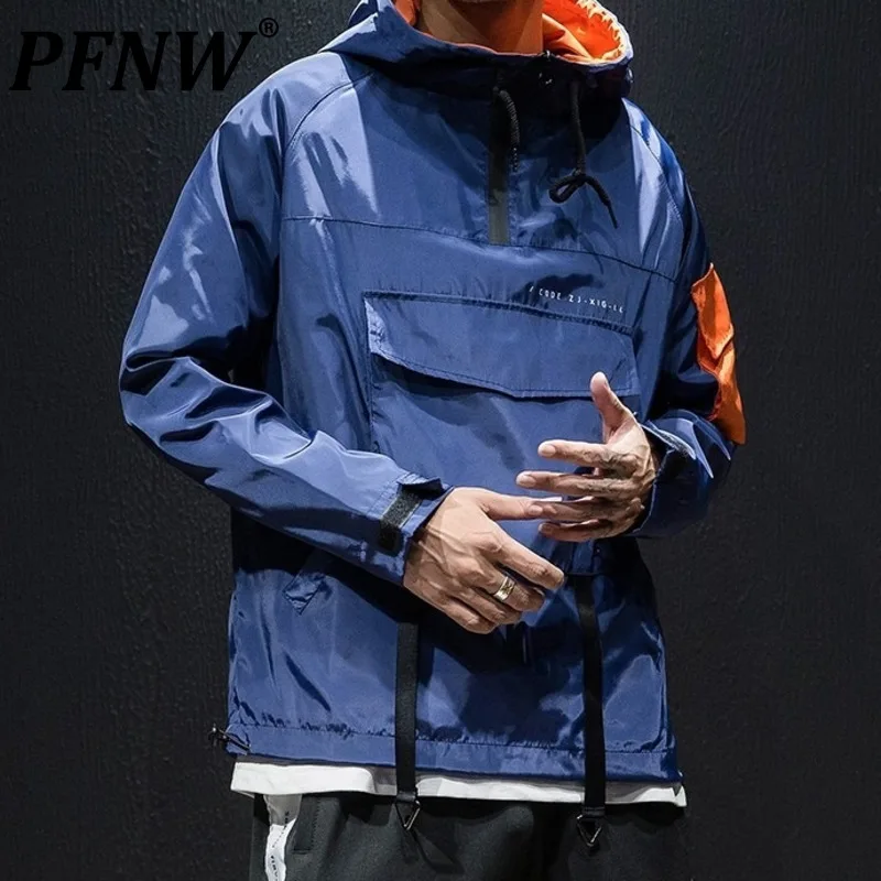 

Мужской Свободный пуловер PFNW, Молодежный спортивный пуловер с капюшоном и карманами, повседневная одежда для улицы, модель 12A7183 на осень и з...