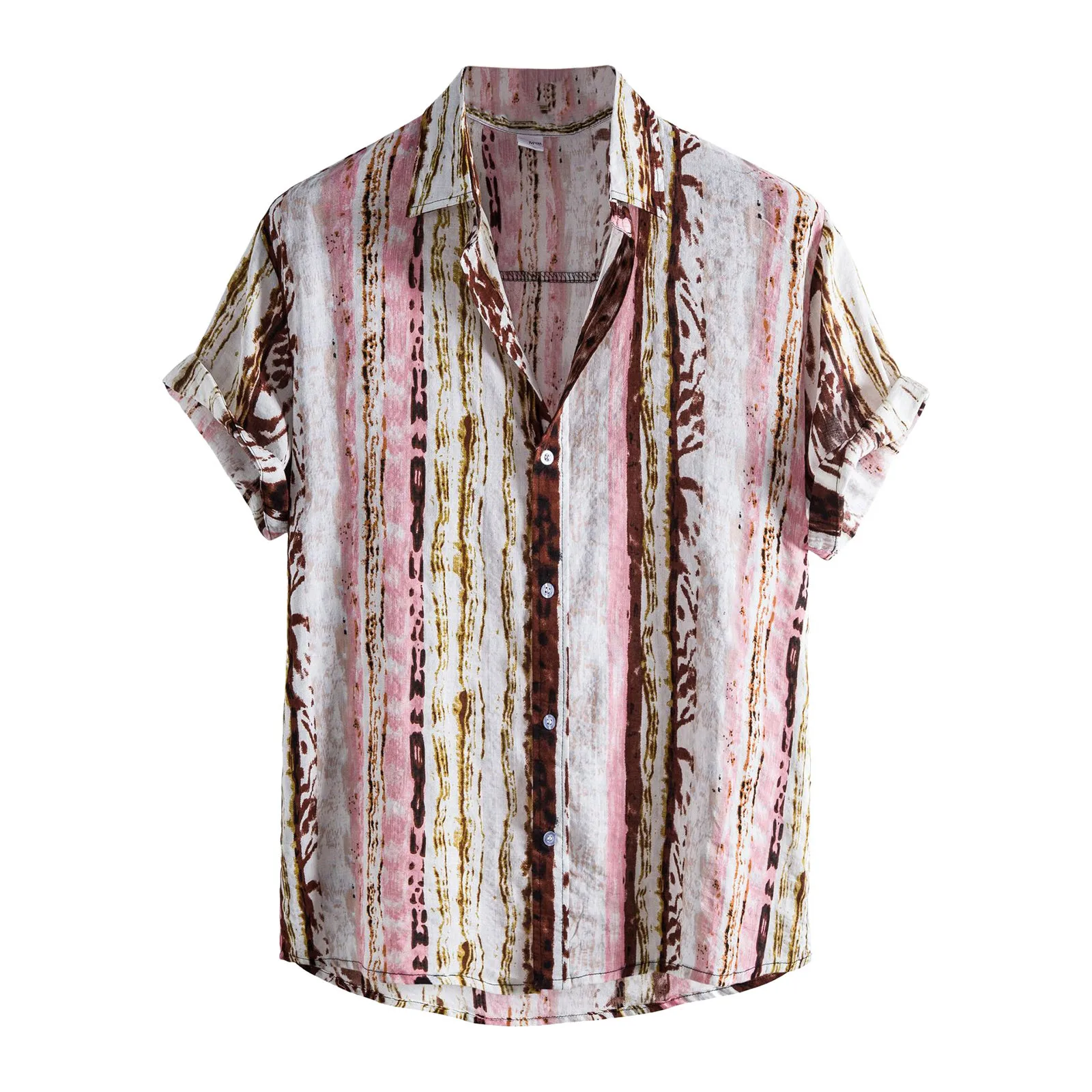 

Рубашка мужская с отложным воротником, Повседневная Блузка с принтом, в этническом стиле, Свободный кардиган, одежда для работы, весна