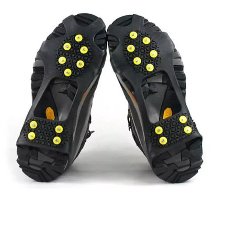 

1 Pair Hot Sale 10 Studs Anti-Skid Snow Ice Climbing Shoe Spikes Grips Crampons Cleats Overshoes Winter Climbing Shoes Cover