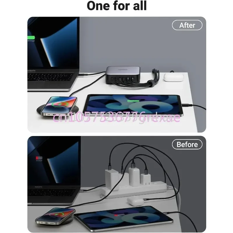 Настольное зарядное устройство Nexode USB C 6-портовое быстрое GaN PD 3-футовый зарядный