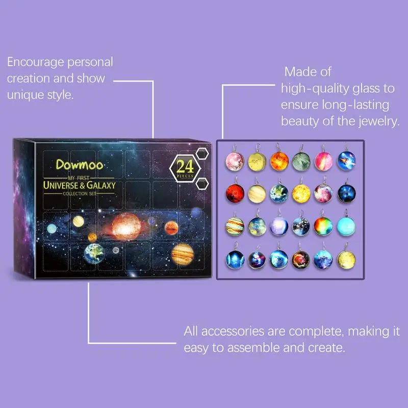 Ювелирные изделия Адвент-календарь для женщин Планета Рождественские украшения