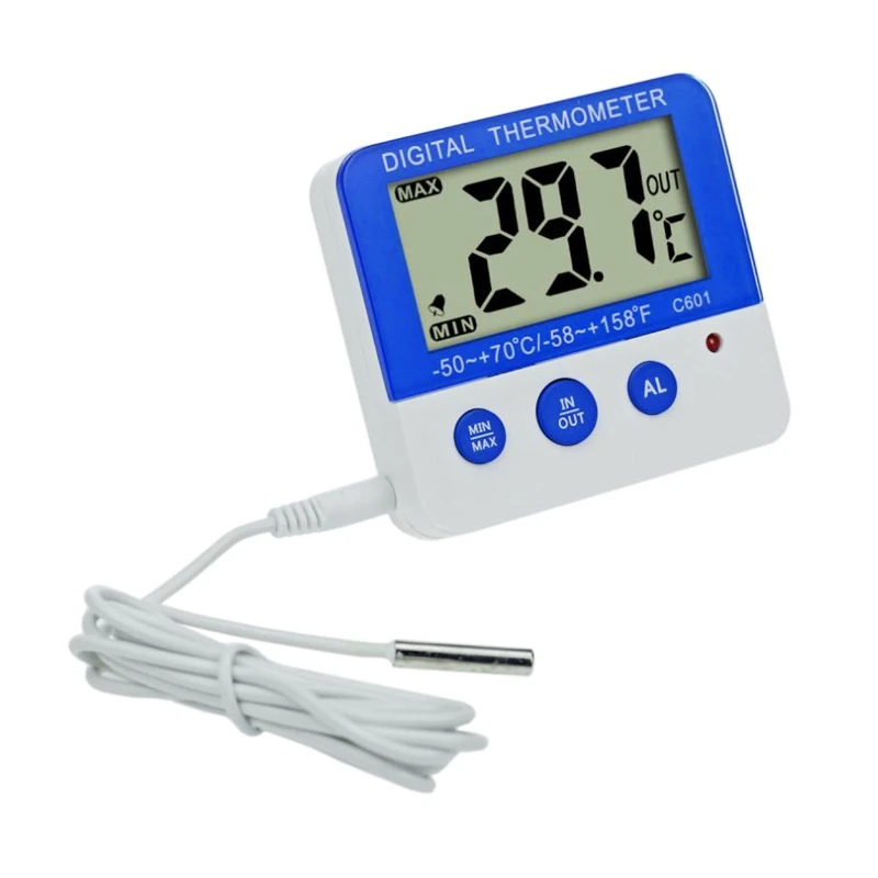 

1 Pc LCD Digital Thermometer for Freezer Temperature -50～+70 Degree Refrigerator Fridge Thermometer With Probe