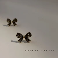 2022 black butterfly luxury earrings temperament earring for women pendant hoop earrings street style korean fashion jewelry