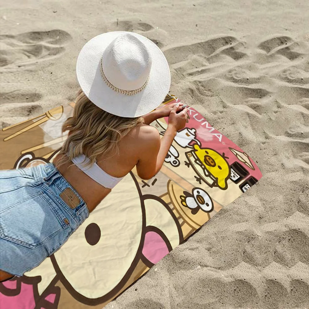 Милый мультфильм R-Rilakkuma классическое аниме пляжное полотенце красочные банные