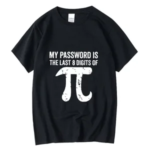 Футболка XIN YI мужская с забавным принтом, тенниска из 100% хлопка, повседневная майка с круглым вырезом, уличный стиль, с математическим принтом