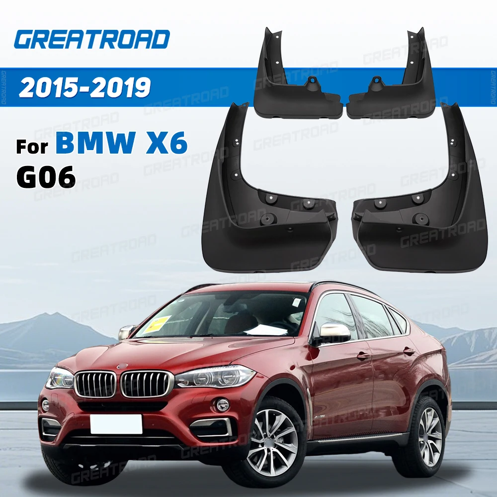 

Набор брызговиков из 4 шт. для BMW X6 G06 2015-2019 2016 2017 2018, автомобильные брызговики, защита крыльев, простая установка, автоаксессуары