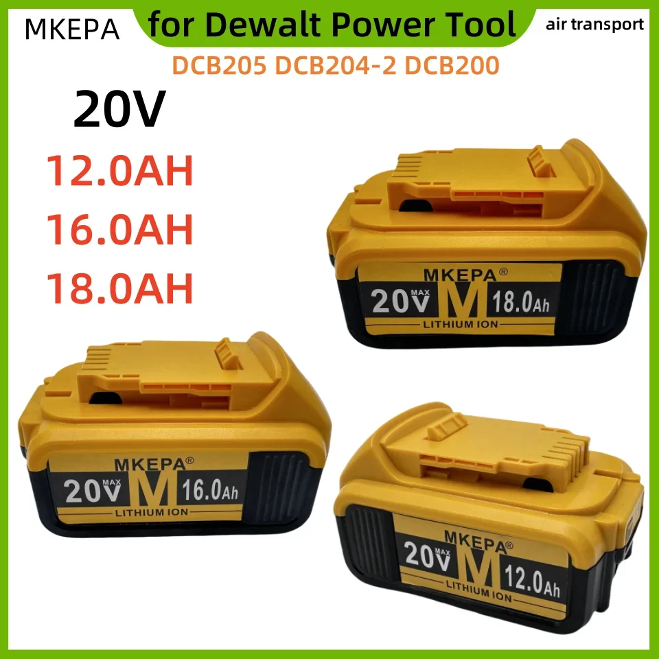 Аккумулятор 18 Ач 16 12 20 В для электроинструмента Dewalt DCB206 hBattery DCB204-2 DCB200