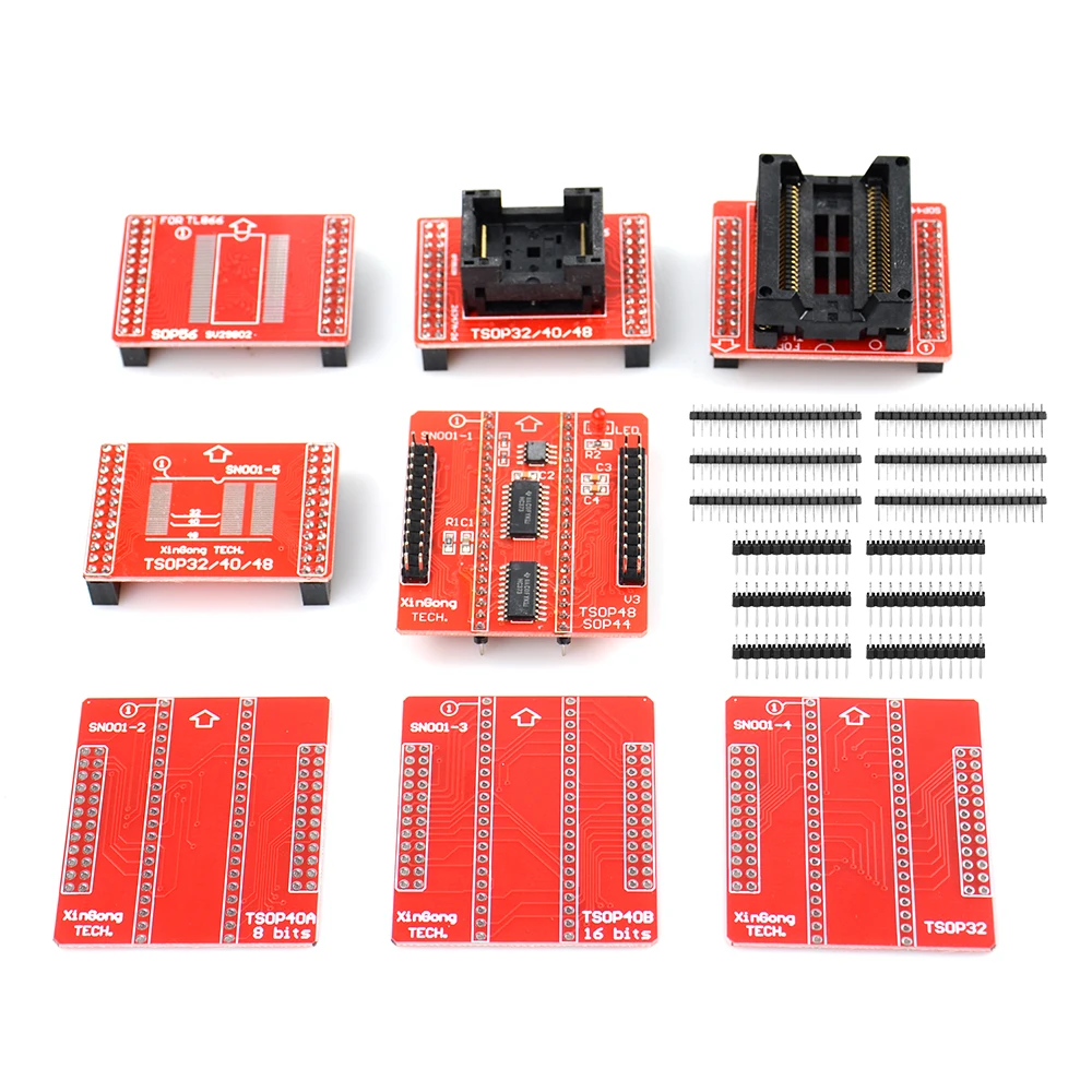Оригинальный TSOP32 TSOP40 TSOP48 SOP44 SOP56 гнезда адаптеров для MiniPro TL866II Plus TL866A TL866CS
