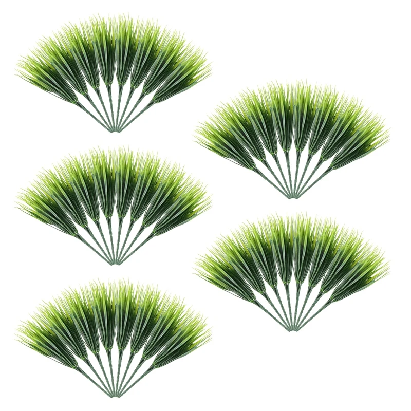 

40 Pcs Artificial Outdoor Plants, Fake Plastic Greenery Shrubs Wheat Grass Outdoor Window Box Verandah Hanging Planter
