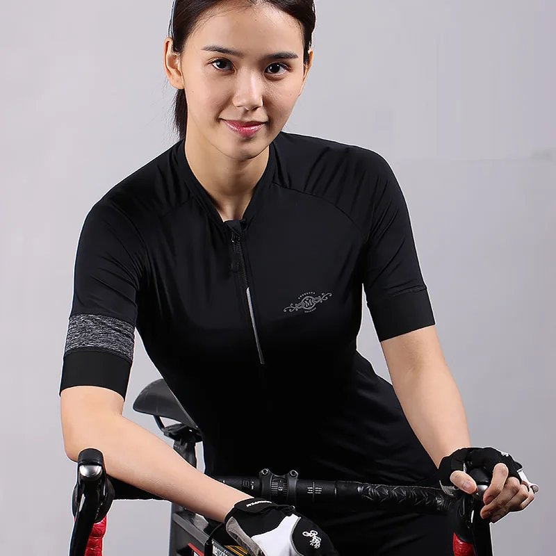 

New Summer Ice Silk Short Sleeve Women's Cycling Top Mountain Bicycle Bike Riding Shirt Thin