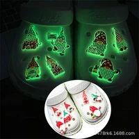 single sale shining pvc croc shoes charms christmas accessories jibz for croc clogs shoe decorations man kids party gifts