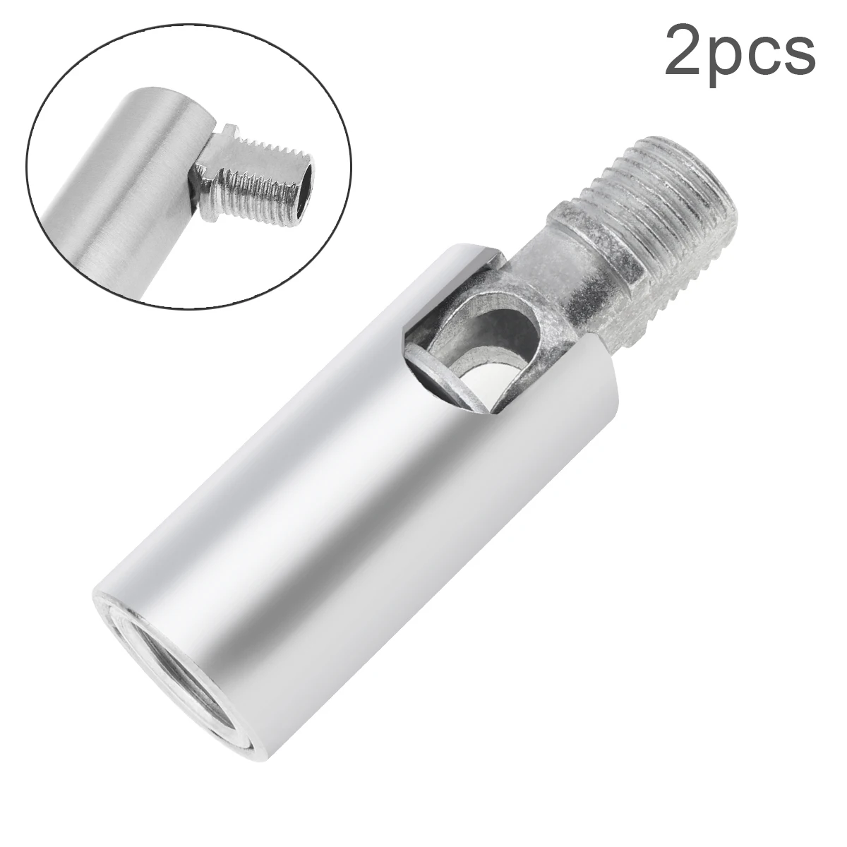 

2pcs Spotlight Universal Joint Rod M10 Steering Joint Universal Head Short Pole External Tooth Hinge Steering Joint Head