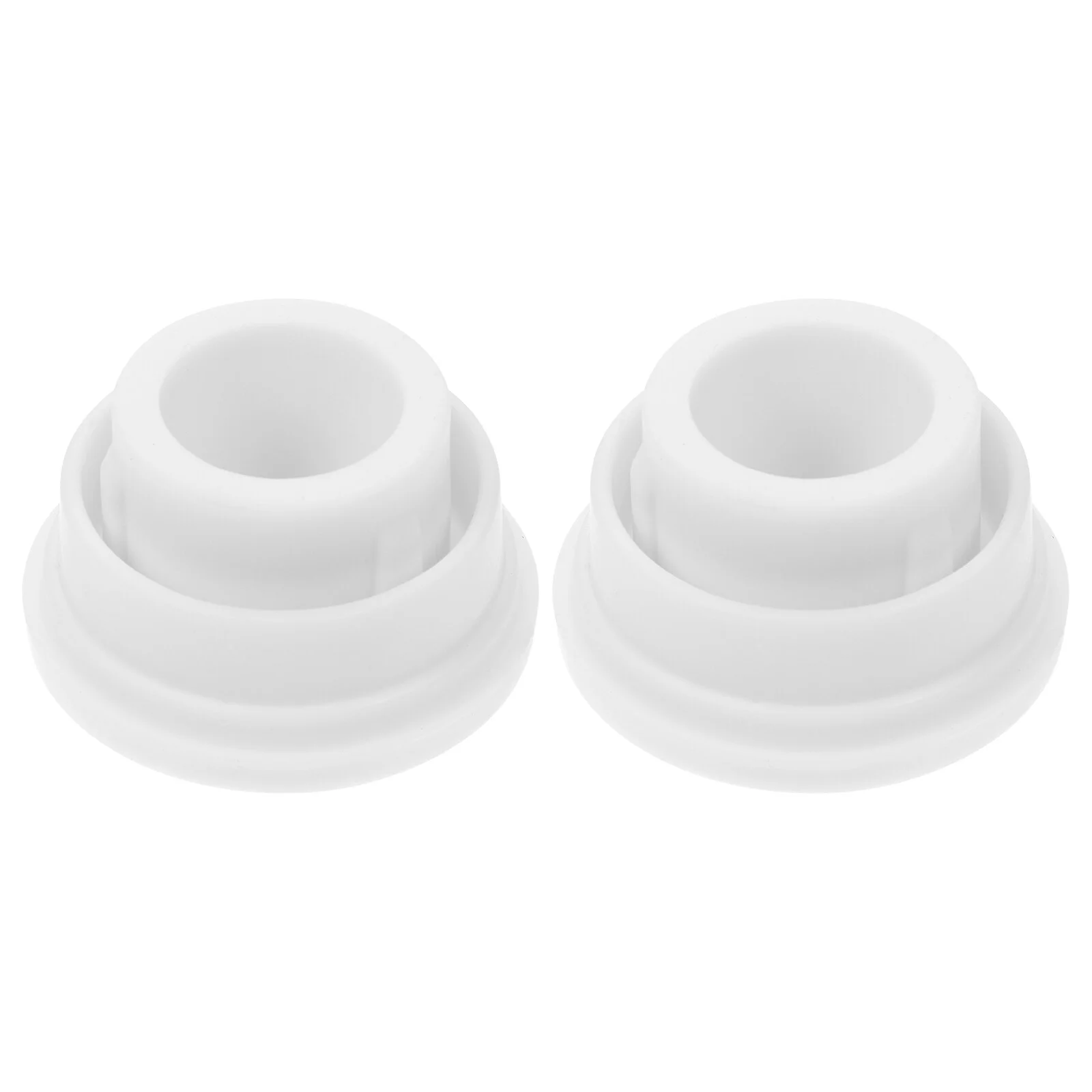 

2 Pcs Inflatable Plug Float Rubber Stopper Pool Swimming Ladder Plugs Caps Mat White