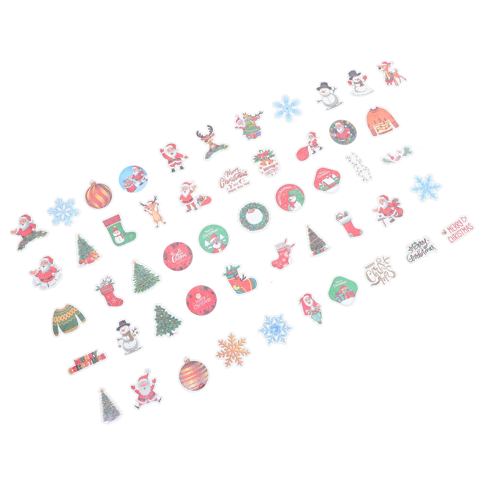 

50 шт. рождественские наклейки для скрапбукинга, DIY детские наклейки, лазерная фотография, подарочные открытки, самоклеящиеся наклейки