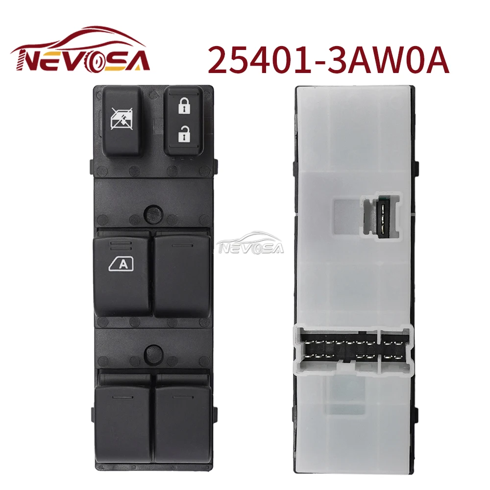 

25401-3AW0A LHD Front Left Car Power Window Lifter Control Switch For Nissan Sunny Prc Make N17Z 2010-2019 254013AW0A 16+3Pins
