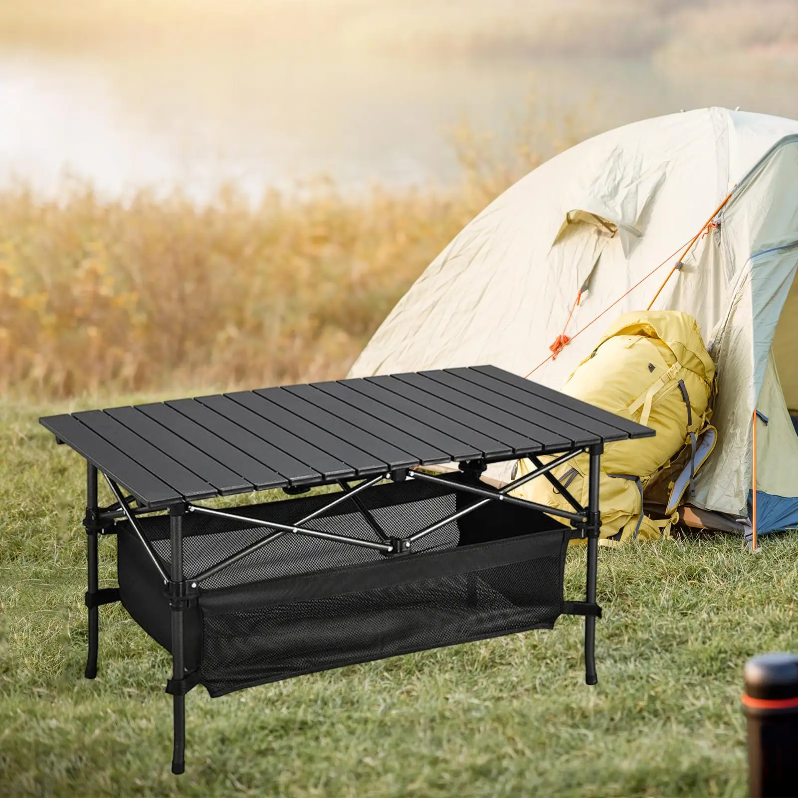 

Camping Folding Table with Carrying Bag Portable Rustless for Outdoor Hiking Beach Desk