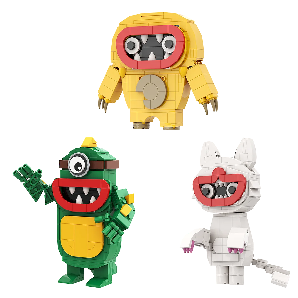 Конструктор Joyville 3 шт./комплект фигурки зубы монстр ужасы приключения пазлы для