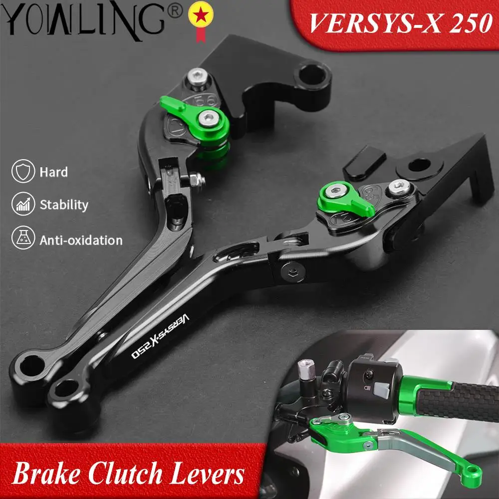 

CNC Motorcycle Adjustable Folding Extendable Brake Clutch Levers For KAWASAKI VERSYS-X250 VERSYS X250 2017 2018 2019 2020 2021