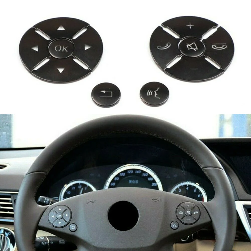 

Durable Button Cover Cover W204 W212 Wheel 12PCS/set ABS Black Cover Trim