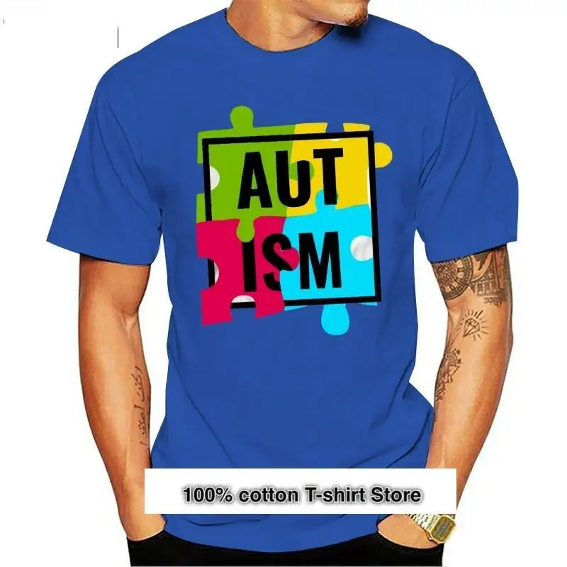 Camiseta de Autismo para hombres y niños, camisa de Autismo de reconocimiento de autismo, soporte de la causal, Puzzle gris, (1)