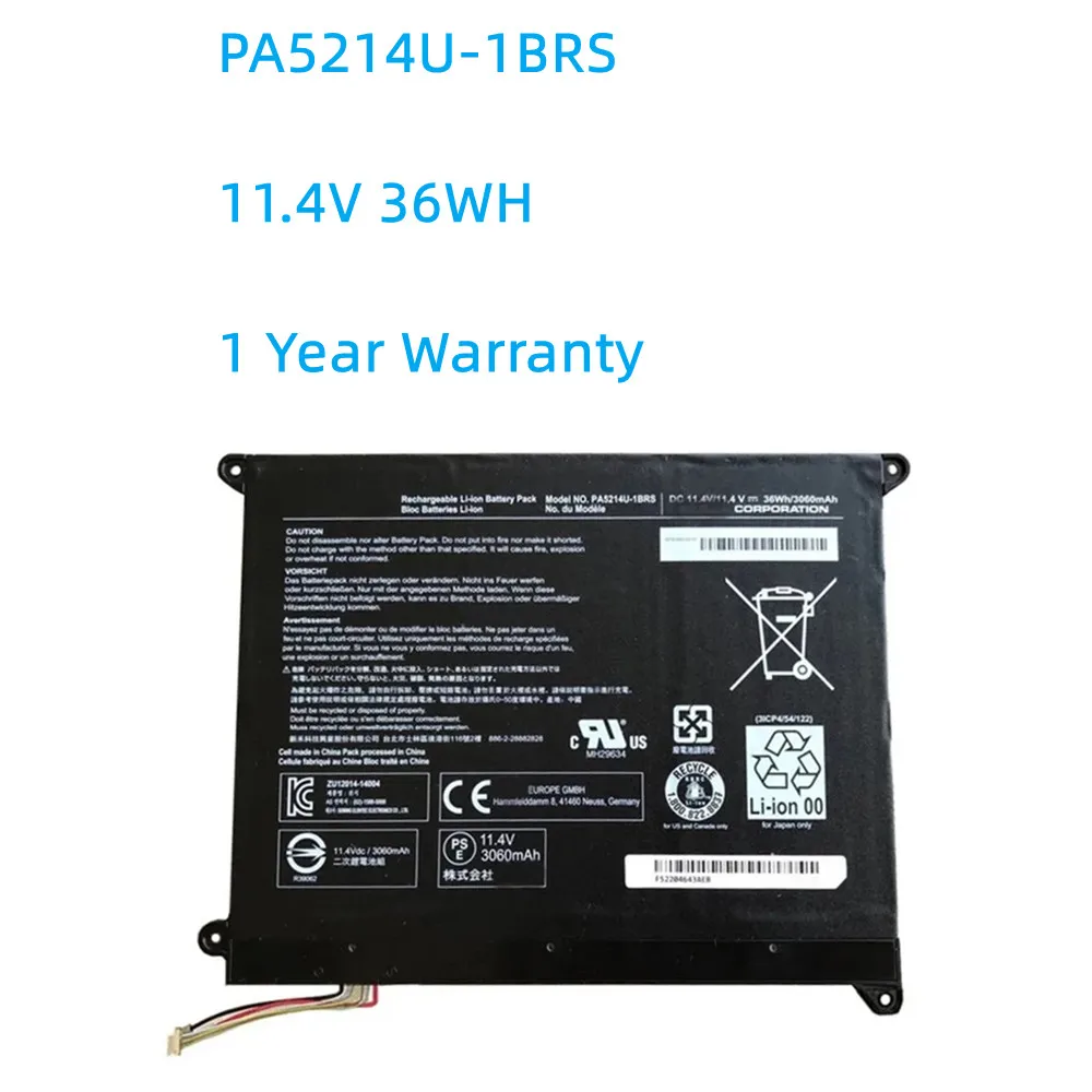 

PA5214U-1BRS PA5214U 11.4V 36WH Laptop Battery For Toshiba Portege Z20T-B Z20T-C WT20-B-106 Z20T-C-11N Z20T-B-10E