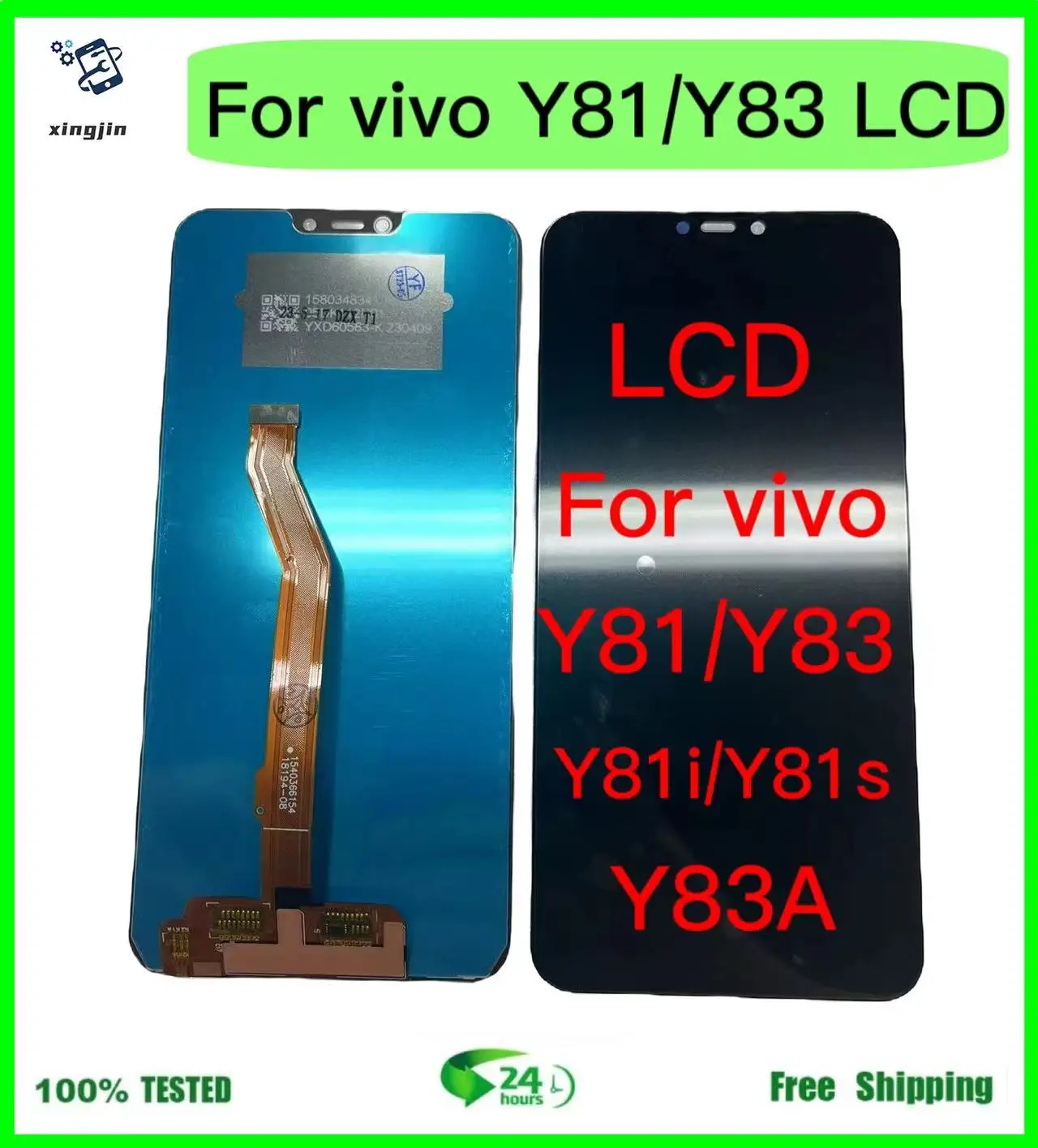 100% протестированный экран для VIVO Y81, Y83, Y81s ЖК-дисплей, сенсорная панель сенсорный дигитайзер в сборе для VIVO 1802, 1808, ЖК-дисплей