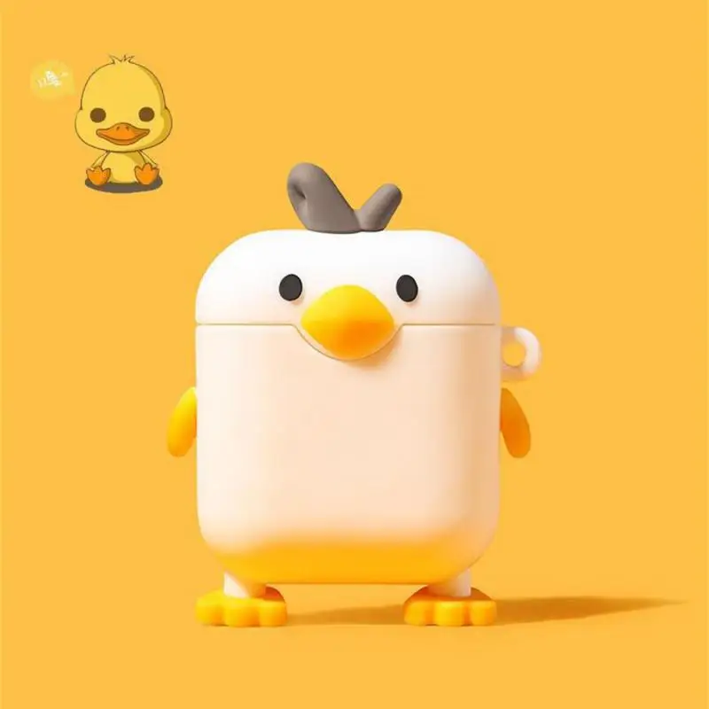 

Earphone Case Small And Portable High Strength Material Cute Duck Soft And Durable Cartoon Headphone Accessories