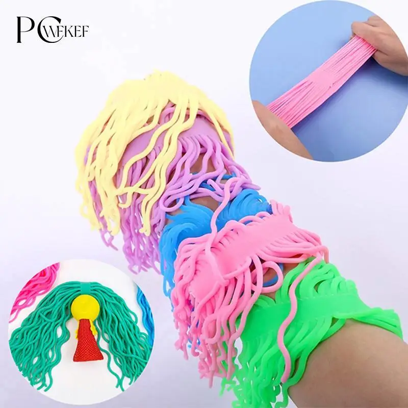 

Simulation Ramen Noodles Elastic Pull Rope Fidget Toy TPR Soft Anti Stress Rope Toys Stretch String Stress Relief Toys Kids Gift