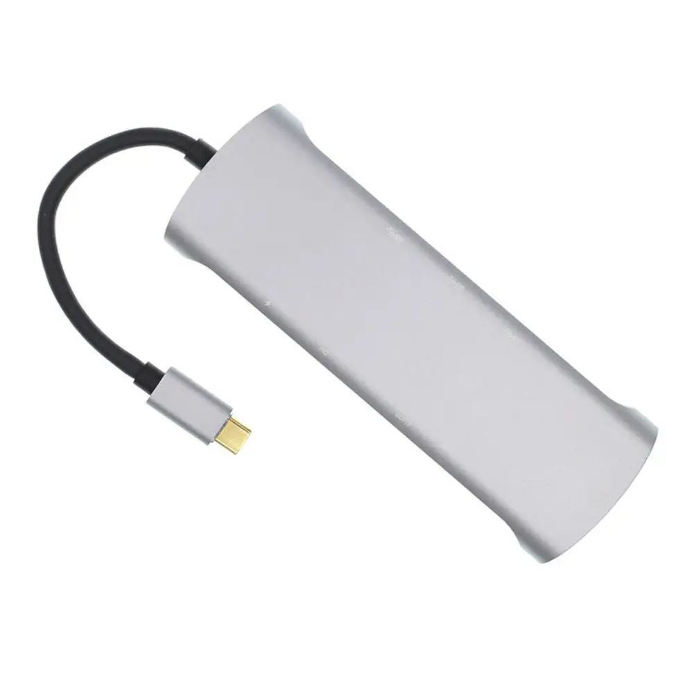 

Док-станция USB 3,1 металлическая, 8 в 1, с портом Type-c на HDMI/PD/VGA