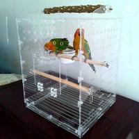 factory wholesale clear large bird cage parrot cage household acrylic bird cage for large birds