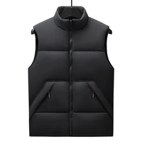 2022 new korean style fashion trend autumn and winter mens down cotton waistcoat middle aged and young loose 8xl warm vest coat