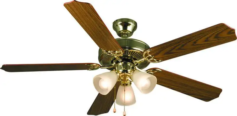 

52" Ceiling with Bright Brass Finish
