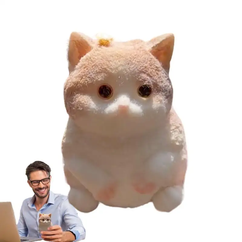 Reduce Pressure Cat Toys Fat Mochi Stress Animal Toy Cute Squeeze TPR
