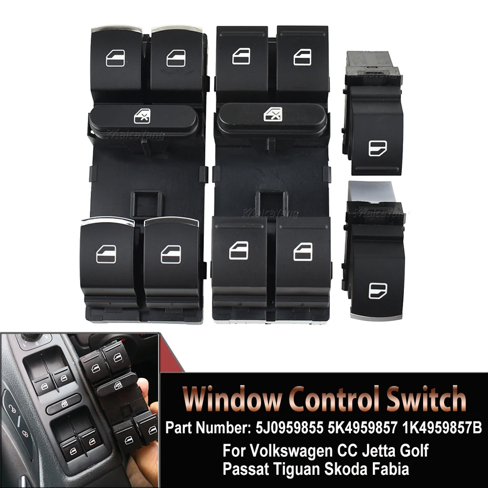 

Power Window Control Switch Button Set For Volkswagen VW Golf MK5 6 Jetta Passat B6 Tiguan Rabbit Touran 5ND 959 857 5ND 959 855