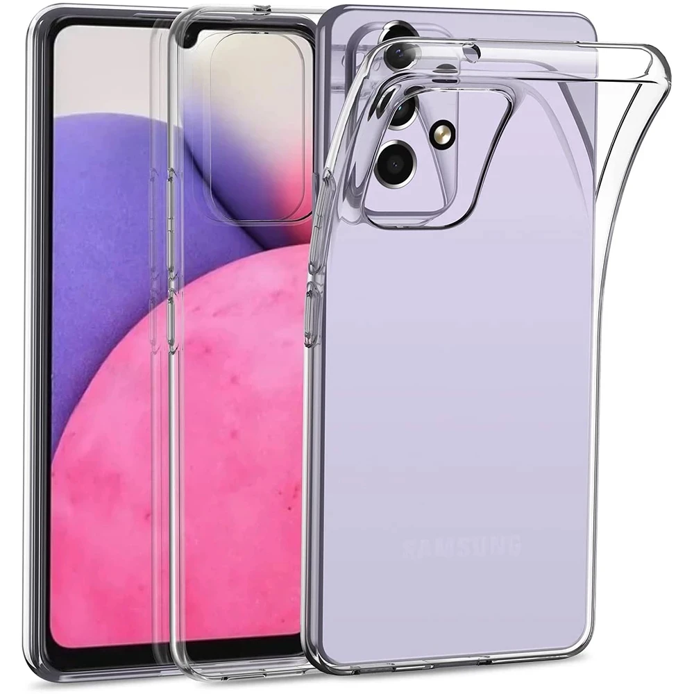 

2pcs Ultra Thin Silicone Case for Samsung Galaxy A23 A32 A33 A42 A52 A53 A72 A73 A82 A12 A13 A22 A02 A02S Clear Back Cover Shell