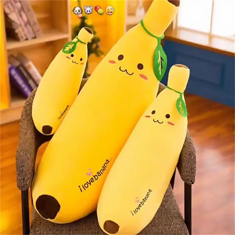

Kawaii Fruits Yellow Banana Plush Stuffed Toys Soft Banana Pillow Cushion For Home Bed Decor Funny Baby Kids Birthday Gifts
