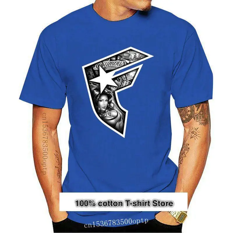 

Camiseta de манга corta para hombre, camisa с принтом estrellas и FAMAS, a la moda, nueva