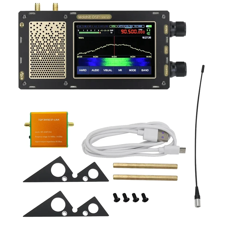 

HFDY V3 Flying Fish Version 1.10D 3.5 Inch 50Khz-2Ghz V1.10D Malachite SDR Receiver Accessory With Amplifier