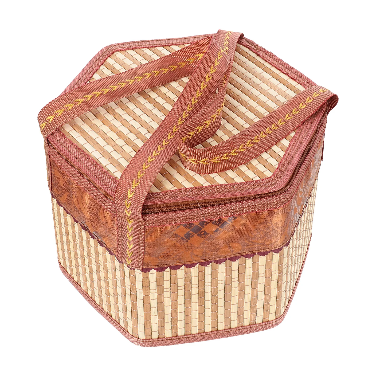 

Ручная Регулируемая бамбуковая плетеная корзина для пищевых продуктов, держатель для пищевых продуктов для пикника